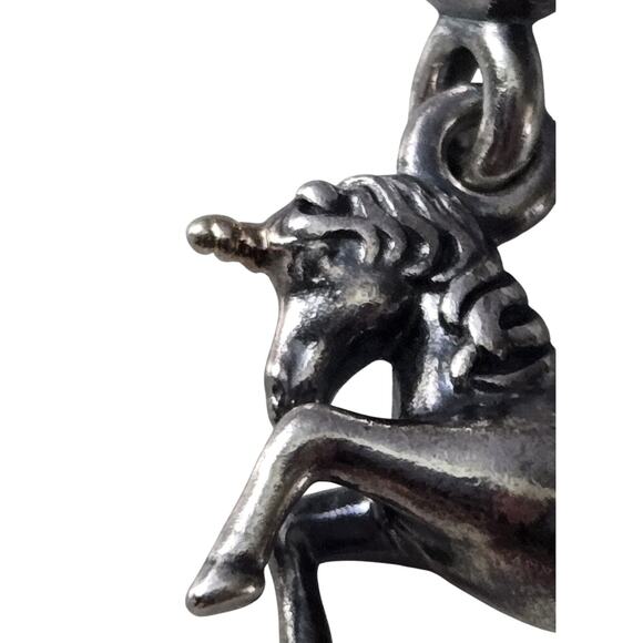 Genuine Pandora Gold & Silver Unicorn Charm Gold Horn S925 ALE - Picture 3 of 4